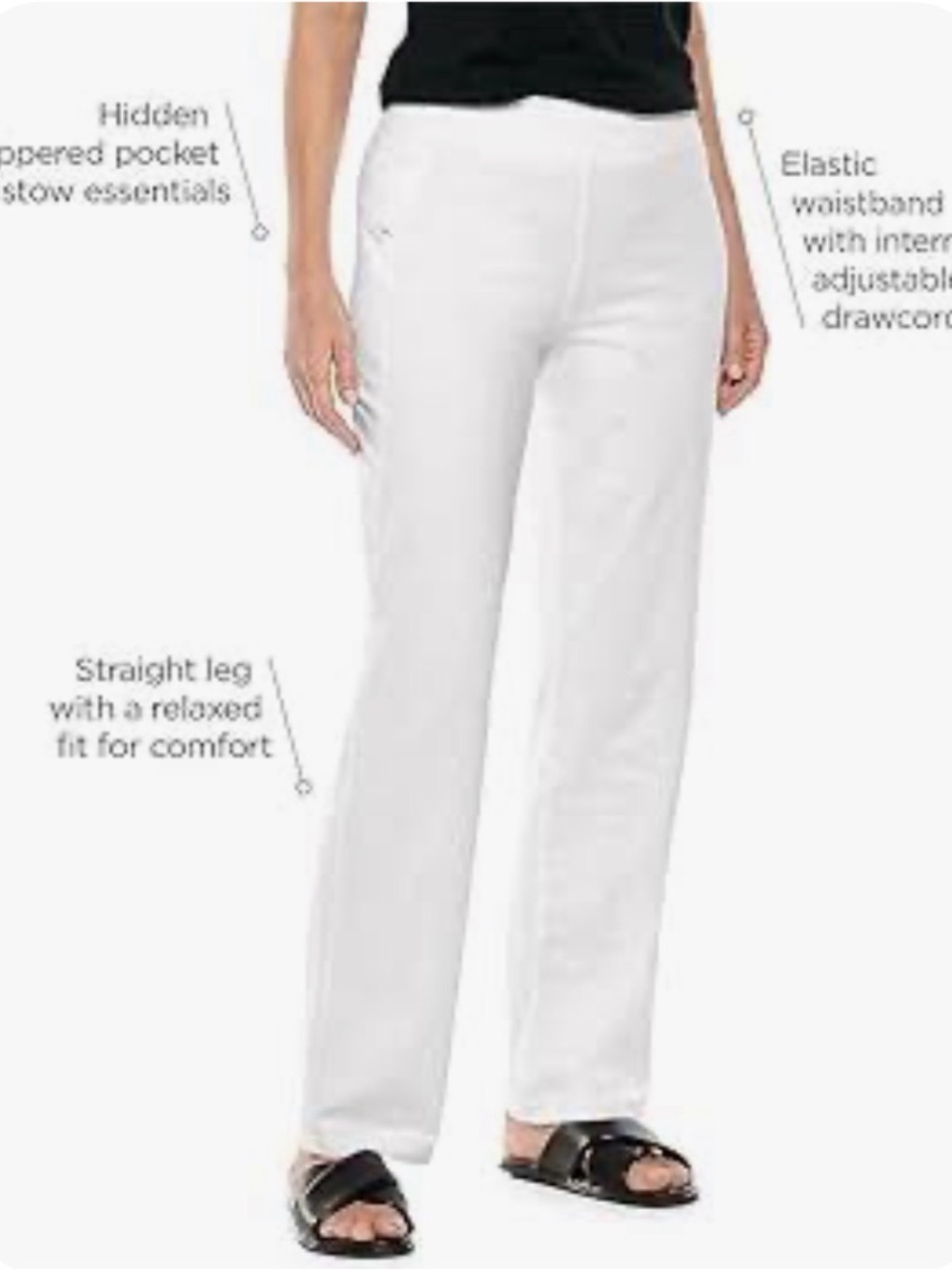 NEW Coolibar Lumaleo Beach Pants UPF 50+ Women’s XL White Loungewear Outdoors